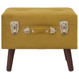 NNEVL Storage Stool Mustard Yellow 40 cm Velvet