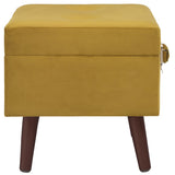 NNEVL Storage Stool Mustard Yellow 40 cm Velvet