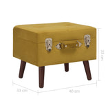 NNEVL Storage Stool Mustard Yellow 40 cm Velvet