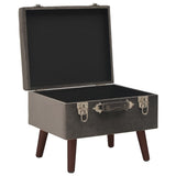 NNEVL Storage Stool Grey 40 cm Velvet