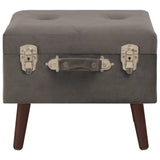 NNEVL Storage Stool Grey 40 cm Velvet