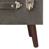 NNEVL Storage Stool Grey 40 cm Velvet