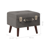 NNEVL Storage Stool Grey 40 cm Velvet
