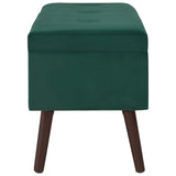 NNEVL Bench with Storage Compartment Green 80 cm Velvet