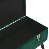 NNEVL Bench with Storage Compartment Green 80 cm Velvet