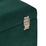 NNEVL Bench with Storage Compartment Green 80 cm Velvet
