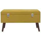 NNEVL Bench with Storage Compartment Mustard Yellow 80 cm Velvet