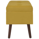 NNEVL Bench with Storage Compartment Mustard Yellow 80 cm Velvet