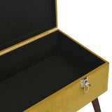 NNEVL Bench with Storage Compartment Mustard Yellow 80 cm Velvet