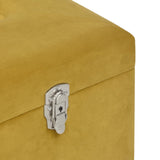 NNEVL Bench with Storage Compartment Mustard Yellow 80 cm Velvet