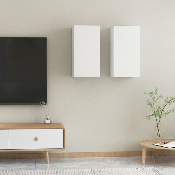 NNEVL TV Cabinets 2 pcs White 30.5x30x60 cm Chipboard