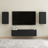 NNEVL TV Cabinets 2 pcs Black 30.5x30x60 cm Chipboard