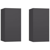 NNEVL TV Cabinets 2 pcs Grey 30.5x30x60 cm Chipboard