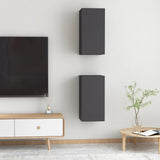 NNEVL TV Cabinets 2 pcs Grey 30.5x30x60 cm Chipboard