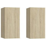 NNEVL TV Cabinets 2 pcs Sonoma Oak 30.5x30x60 cm Chipboard