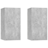 NNEVL TV Cabinets 2 pcs Concrete Grey 30.5x30x60 cm Chipboard