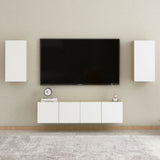 NNEVL TV Cabinet White and Sonoma Oak 30.5x30x60 cm Chipboard
