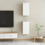 NNEVL TV Cabinets 2 pcs White and Sonoma Oak 30.5x30x60 cm Chipboard