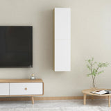 NNEVL TV Cabinets 2 pcs White and Sonoma Oak 30.5x30x60 cm Chipboard