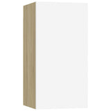 NNEVL TV Cabinets 2 pcs White and Sonoma Oak 30.5x30x60 cm Chipboard