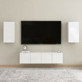 NNEVL TV Cabinet High Gloss White 30.5x30x60 cm Chipboard
