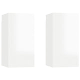 NNEVL TV Cabinets 2 pcs High Gloss White 30.5x30x60 cm Chipboard