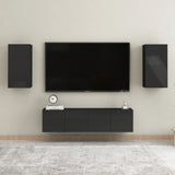 NNEVL TV Cabinet High Gloss Black 30.5x30x60 cm Chipboard
