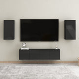 NNEVL TV Cabinets 2 pcs High Gloss Black 30.5x30x60 cm Chipboard