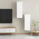 NNEVL TV Cabinets 2 pcs White 30.5x30x90 cm Chipboard