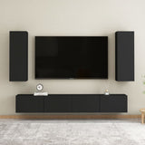 NNEVL TV Cabinet Black 30.5x30x90 cm Chipboard