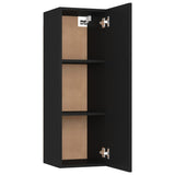 NNEVL TV Cabinet Black 30.5x30x90 cm Chipboard