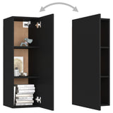 NNEVL TV Cabinet Black 30.5x30x90 cm Chipboard