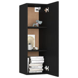 NNEVL TV Cabinets 2 pcs Black 30.5x30x90 cm Chipboard