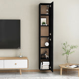 NNEVL TV Cabinets 2 pcs Black 30.5x30x90 cm Chipboard