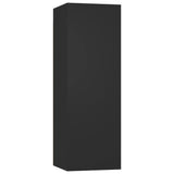 NNEVL TV Cabinets 2 pcs Black 30.5x30x90 cm Chipboard