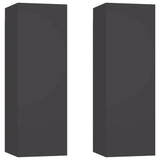 NNEVL TV Cabinets 2 pcs Grey 30.5x30x90 cm Chipboard