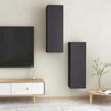 NNEVL TV Cabinets 2 pcs Grey 30.5x30x90 cm Chipboard