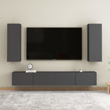 NNEVL TV Cabinets 2 pcs Grey 30.5x30x90 cm Chipboard