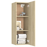 NNEVL TV Cabinets 2 pcs Sonoma Oak 30.5x30x90 cm Chipboard