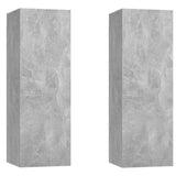 NNEVL TV Cabinets 2 pcs Concrete Grey 30.5x30x90 cm Chipboard