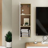 NNEVL TV Cabinet White and Sonoma Oak 30.5x30x90 cm Chipboard