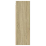 NNEVL TV Cabinet White and Sonoma Oak 30.5x30x90 cm Chipboard