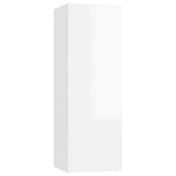 NNEVL TV Cabinet High Gloss White 30.5x30x90 cm Chipboard