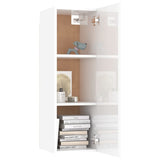 NNEVL TV Cabinet High Gloss White 30.5x30x90 cm Chipboard