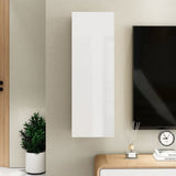NNEVL TV Cabinet High Gloss White 30.5x30x90 cm Chipboard