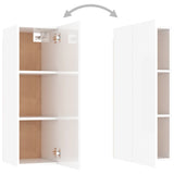 NNEVL TV Cabinet High Gloss White 30.5x30x90 cm Chipboard
