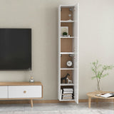 NNEVL TV Cabinets 2 pcs High Gloss White 30.5x30x90 cm Chipboard