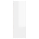 NNEVL TV Cabinets 2 pcs High Gloss White 30.5x30x90 cm Chipboard