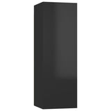 NNEVL TV Cabinet High Gloss Black 30.5x30x90 cm Chipboard