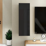 NNEVL TV Cabinet High Gloss Black 30.5x30x90 cm Chipboard